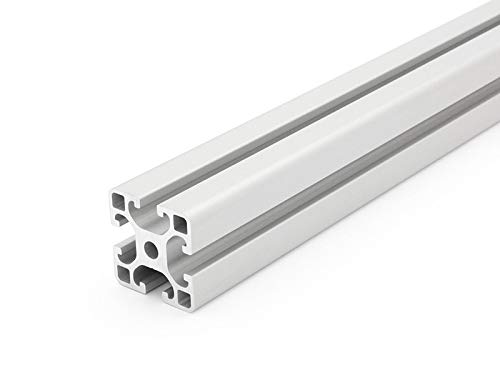 Aluminiumprofil 40 x 40 L (leicht) I-Typ Nut 8 silber eloxiert 40x40 Aluminiumprofile Profil Alu Profile Montage Systemprofil Zuschnitt Länge: 200mm von DOLD Mechatronik