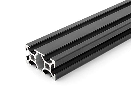 Aluminiumprofil schwarz 20x40L B-Typ Nut 6 (leicht). Aluminium Profil 20x40 Alu Profil 20 x 40 Montage- Systemprofil - Standardlänge 100mm von DOLD Mechatronik