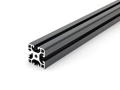 Aluminiumprofil schwarz 40x40L I-Typ Nut 8 (leicht). Aluminium Profil 40x40 Alu Profil 40 x 40 Montage- Systemprofil - Standardlänge 800mm von DOLD Mechatronik