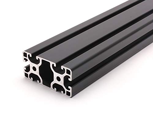 Aluminiumprofil schwarz 40x80L I-Typ Nut 8 (leicht). Aluminium Profil 40x80 Alu Profil 40 x 80 Montage- Systemprofil 1300mm von DOLD Mechatronik
