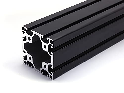 Aluminiumprofil schwarz 80x80L I-Typ Nut 8 (leicht). Aluminium Profil 80x80 Alu Profil 80 x 80 Montage- Systemprofil 1100mm von DOLD Mechatronik