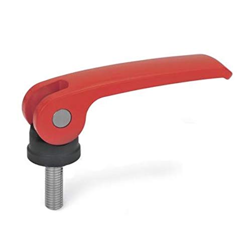 Exzenterspanner, Auflagescheibe starr, rot, Hebel 82mm, M8 Schraube, 30mm von DOLD Mechatronik