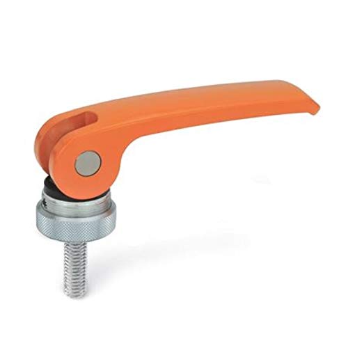 Exzenterspanner orange, 82mm lang, Auflagescheibe verst, 35mm M8 Schraube von DOLD Mechatronik