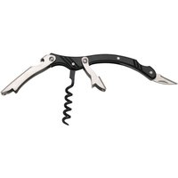 Zweispringer-Korkenzieher Third 10098N mango aus schwarz lackiertem Aluminium, inklusive Flaschenöffner und Rasierapparat. Mit Nylonhülle. von DOLIN HOME