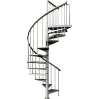 DOLLE Außenspindeltreppe »Gardenspin«, Ø: 155 cm, silberfarben, Stahl von DOLLE