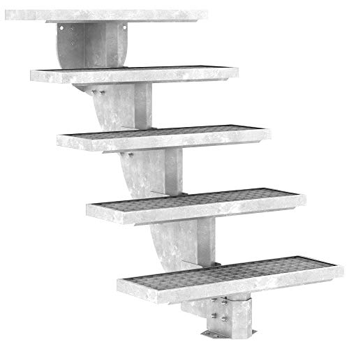 DOLLE Außentreppe Gardenstep mit 5 Stufen Höhe 92,5-112,5 cm Gitterroststufen 80 cm von DOLLE
