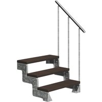 DOLLE Außentreppe »Gardentop«, 3 Vollstufen, braun, 54 cm Geschosshöhe von DOLLE