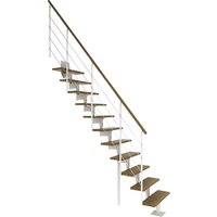 DOLLE Mittelholmtreppe, Metall, 11 Stufen, max. Geschosshöhe - weiss von DOLLE