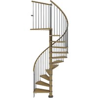 DOLLE Spindeltreppe, Metall, 11 Stufen, max. Geschosshöhe - braun von DOLLE