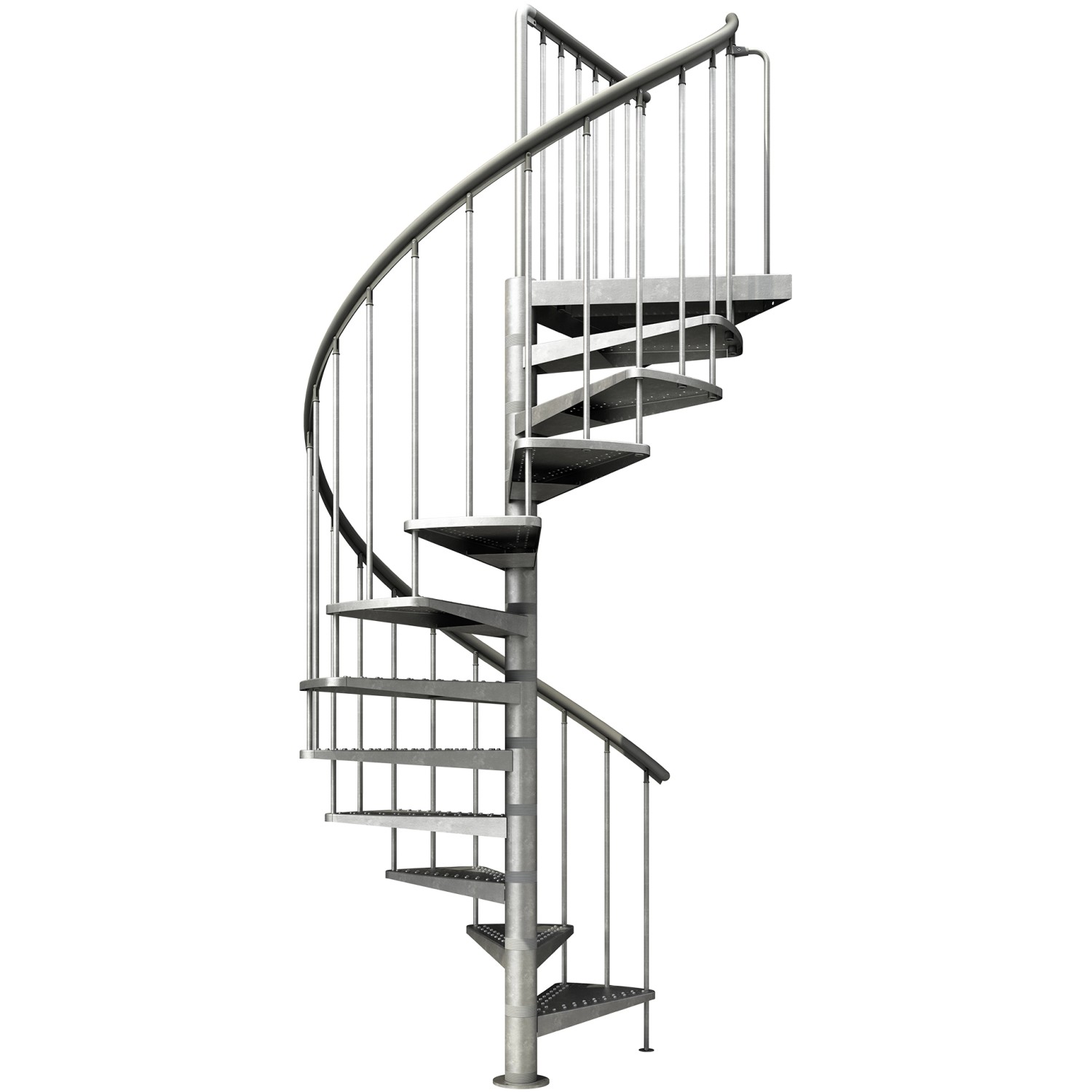 Dolle Außenspindeltreppe Gardenspin mit Metallstufen Ø 125 cm Höhe bis 376 cm von DOLLE