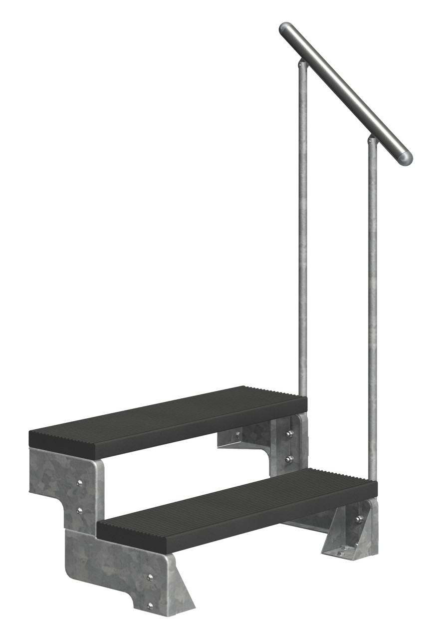 Dolle Außentreppe Gardentop mit Geländer verzinkt Breite 100 cm Trimax anthrazit Dolle Außentreppe Gardentop mit Geländer verzinkt Breite 100 cm Trimax anthrazit von DOLLE