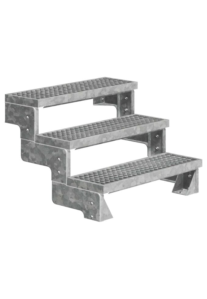 Dolle Außentreppe Gardentop 3 Stufen ohne Geländer Breite 100 cm Gitterrost Dolle Außentreppe Gardentop 3 Stufen ohne Geländer Breite 100 cm Gitterrost von DOLLE