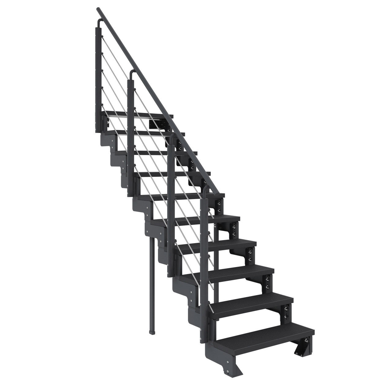 Dolle Außentreppe Trimax Gardentop 10 Stufen 100 cm inkl. einseitigem Geländer anthrazit Dolle Außentreppe Trimax Gardentop 10 Stufen 100 cm inkl. einseitigem Geländer anthrazit von DOLLE