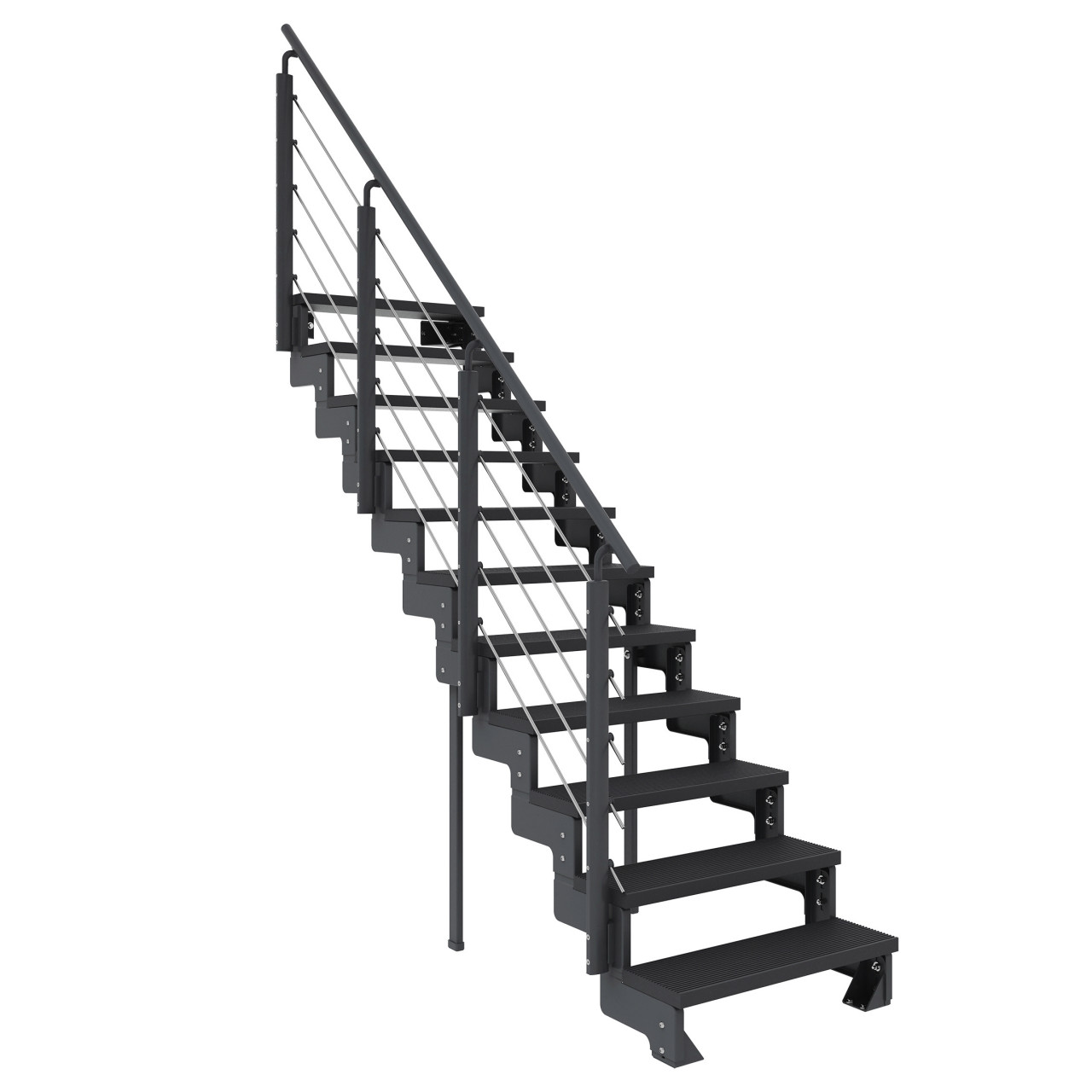 Dolle Außentreppe Trimax Gardentop 11 Stufen 100 cm inkl. einseitigem Geländer anthrazit Dolle Außentreppe Trimax Gardentop 11 Stufen 100 cm inkl. einseitigem Geländer anthrazit von DOLLE