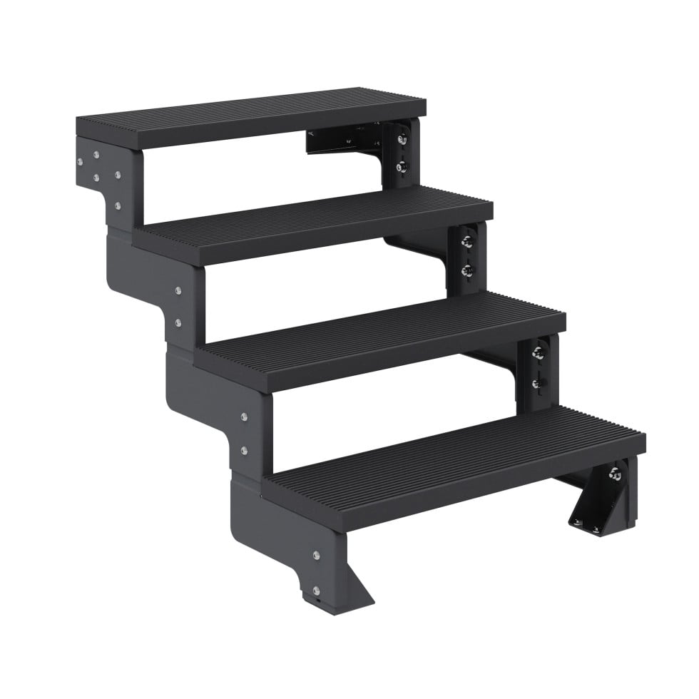 Dolle Außentreppe Trimax Gardentop 4 Stufen 80 cm ohne Geländer anthrazit von DOLLE