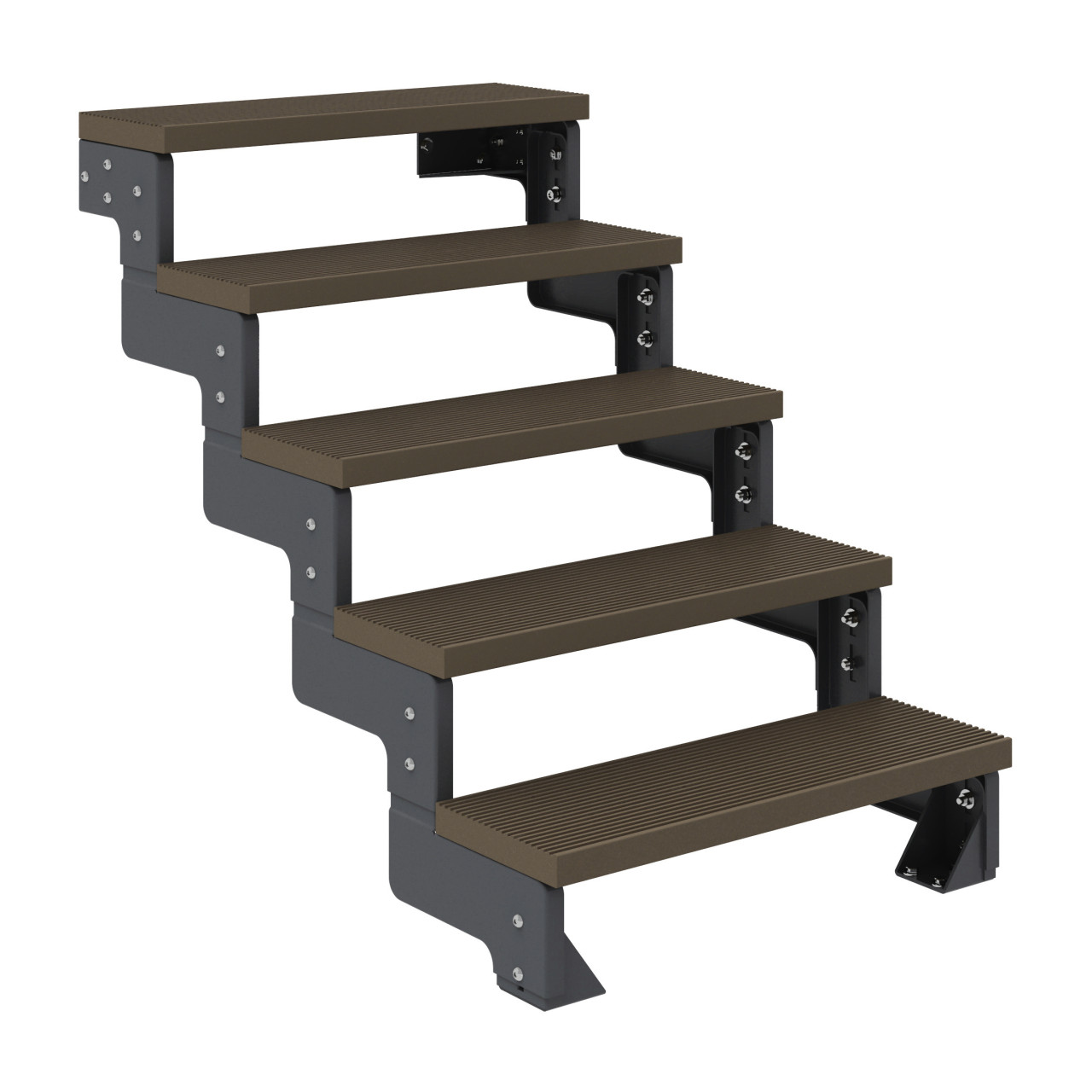 Dolle Außentreppe Trimax Gardentop 5 Stufen 100 cm ohne Geländer dunkelbraun von DOLLE