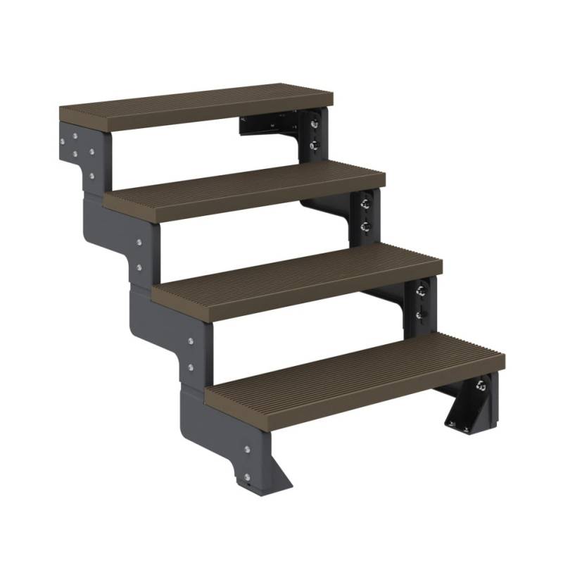 Dolle Außentreppe Trimax Gardentop 4 Stufen 100 cm ohne Geländer dunkelbraun von DOLLE