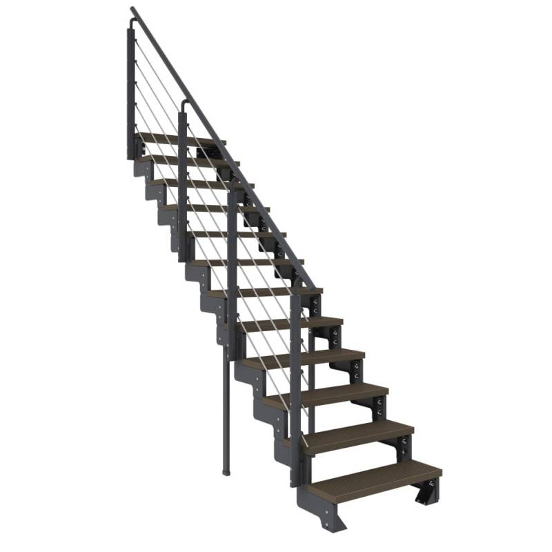 Dolle Außentreppe Trimax Gardentop 14 Stufen 80 cm inkl. einseitigem Geländer dunkelbraun Dolle Außentreppe Trimax Gardentop 14 Stufen 80 cm inkl. einseitigem Geländer dunkelbraun von DOLLE