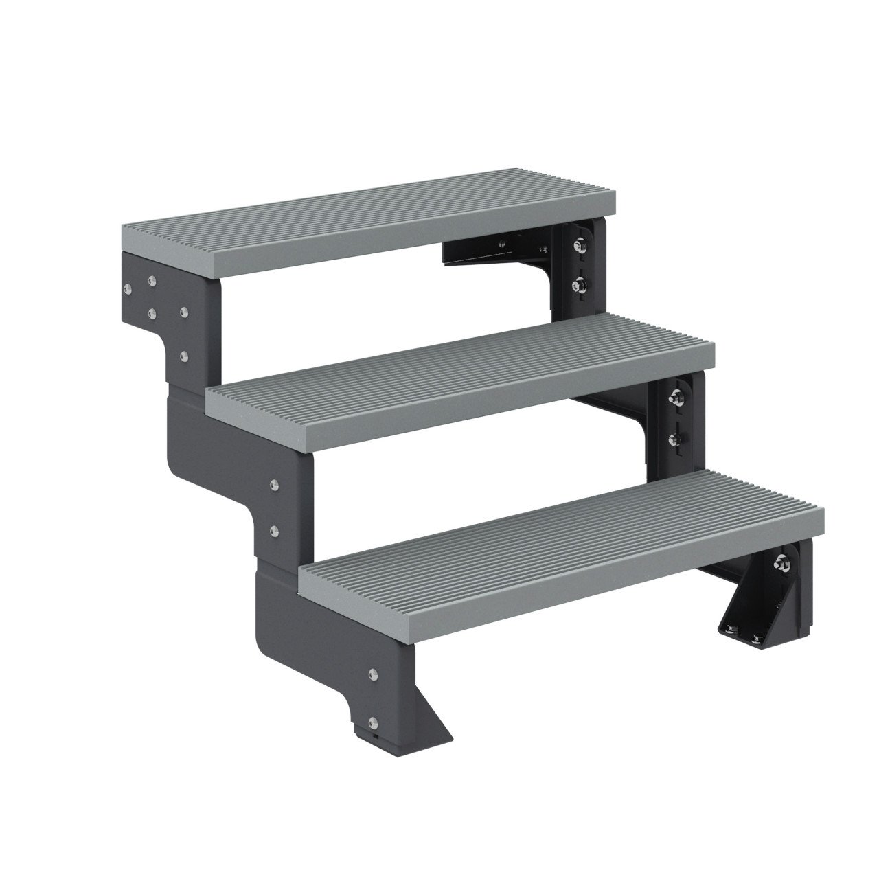 Dolle Außentreppe Trimax Gardentop 3 Stufen 100 cm ohne Geländer grau von DOLLE