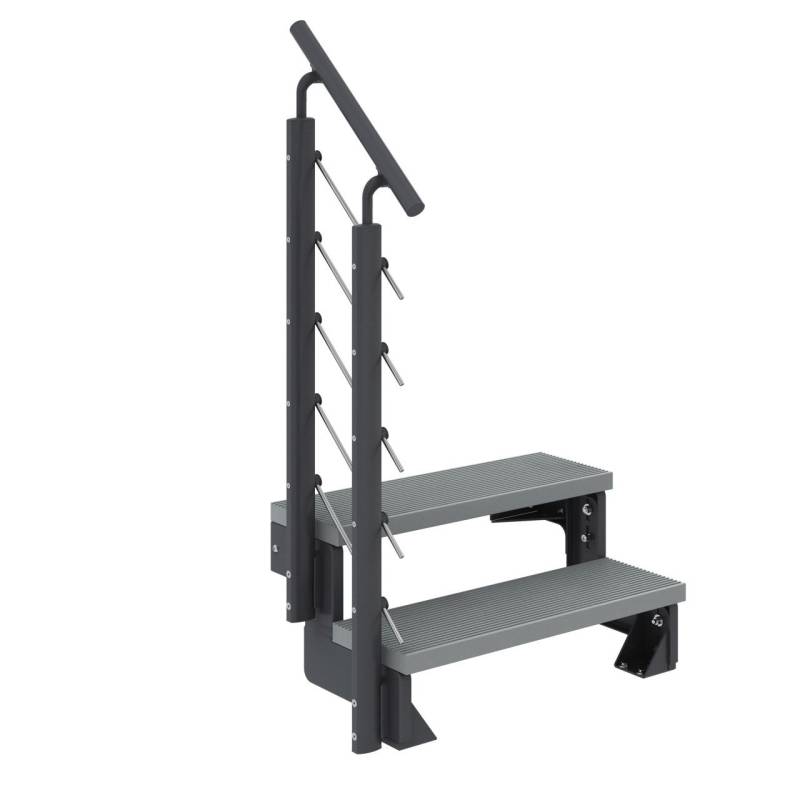 Dolle Außentreppe Trimax Gardentop 2 Stufen 80 cm inkl. einseitigem Geländer grau Dolle Außentreppe Trimax Gardentop 2 Stufen 80 cm inkl. einseitigem Geländer grau von DOLLE