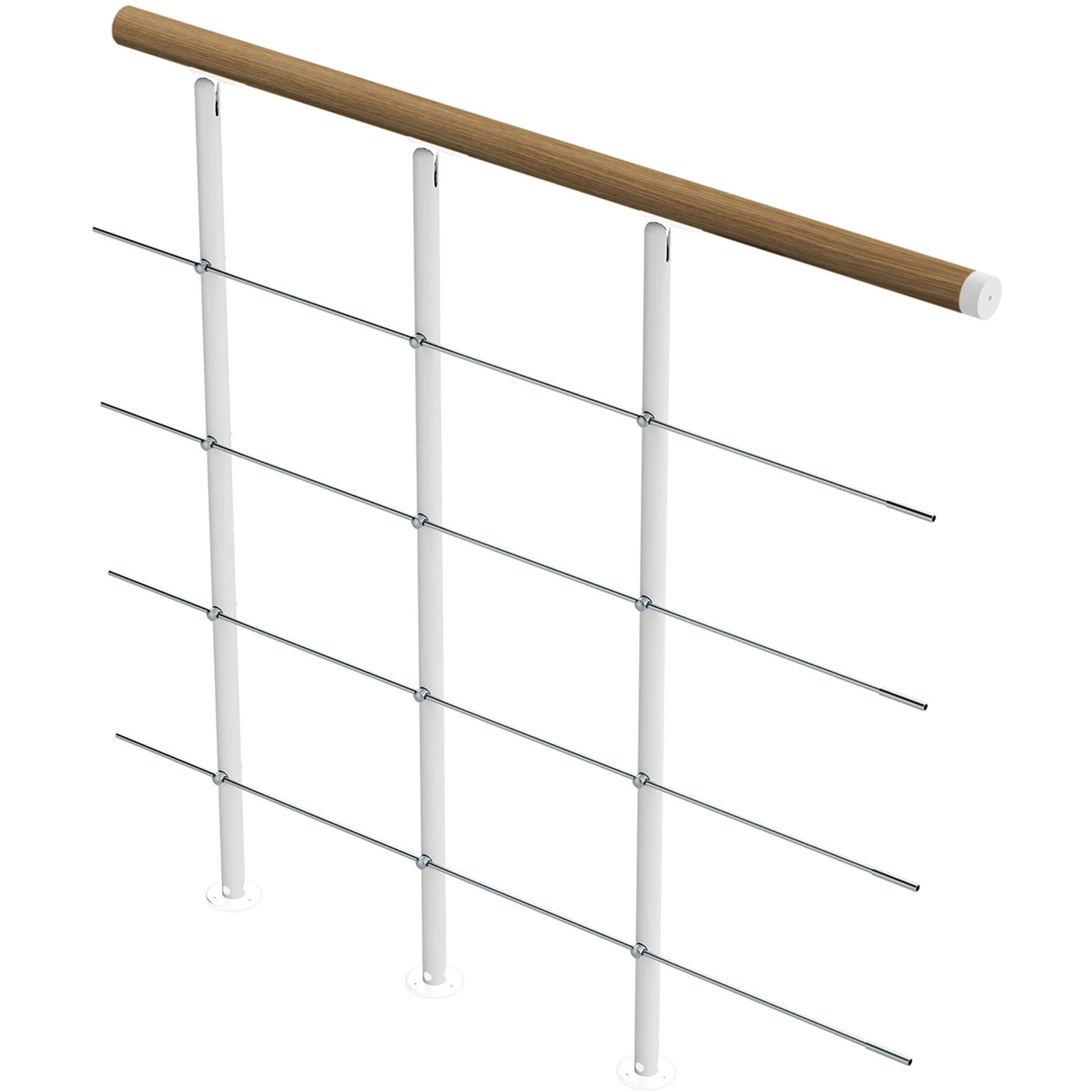 Dolle Mittelholmtreppe Boston Brüstungsgeländer Ergänzungsset 100 cm Weiß FSC® von DOLLE