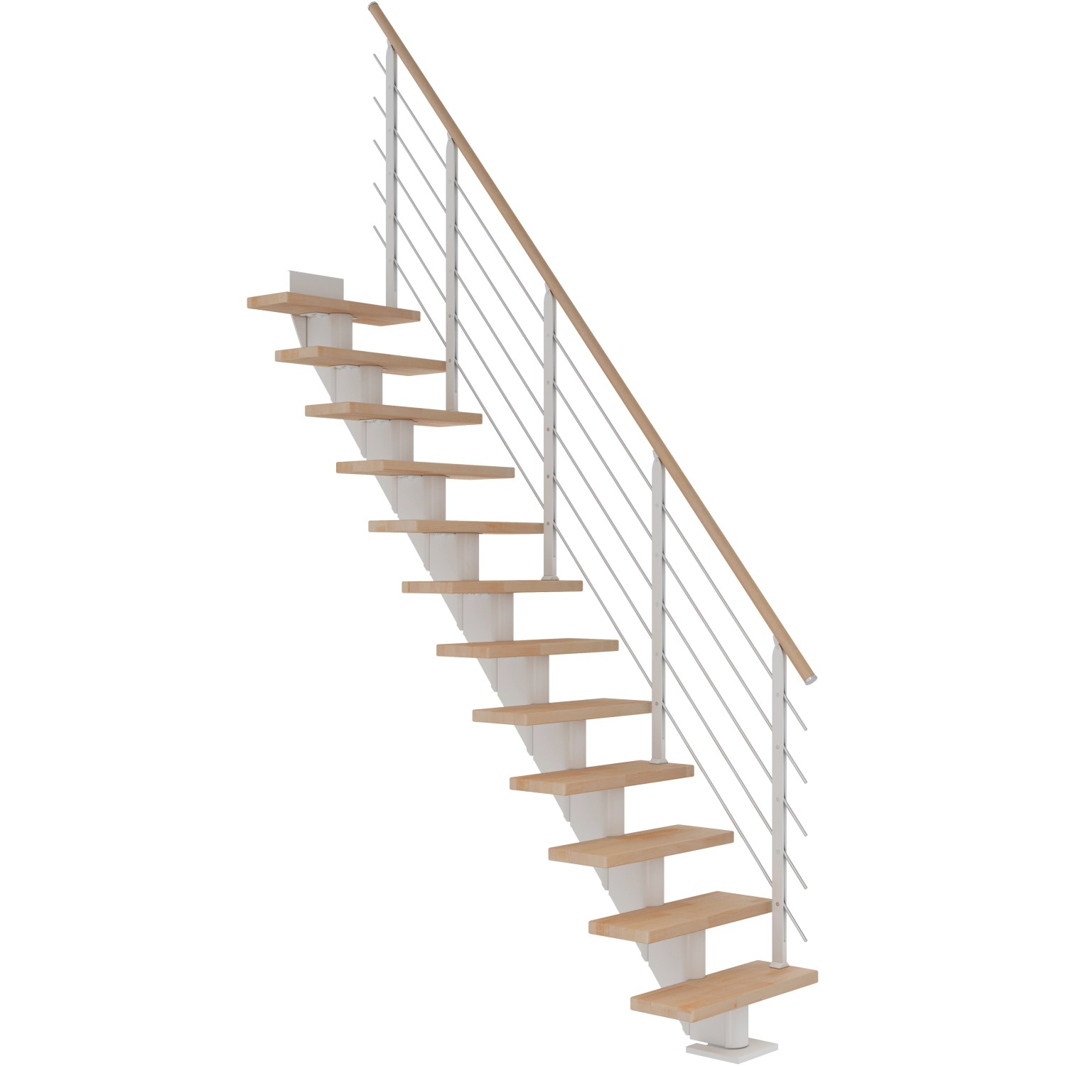 Dolle Mittelholmtreppe Frankfurt Buche Weiß GH bis 279 cm Gerade 75 cm FSC von DOLLE