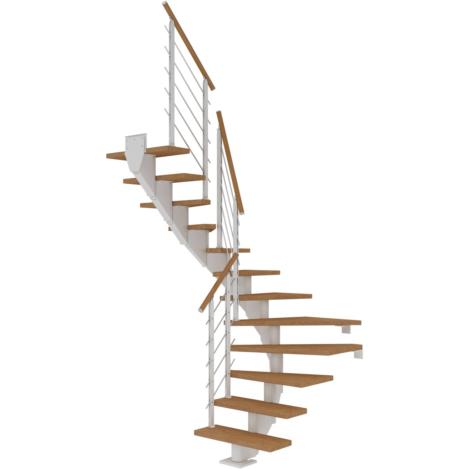 Dolle Mittelholmtreppe Hamburg Eiche GH bis 279 cm 1/2 Gewendelt 85 cm FSC von DOLLE