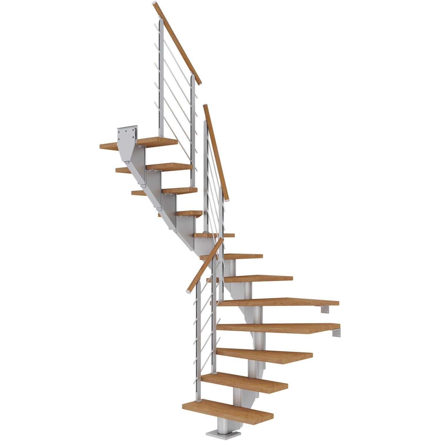 Dolle Mittelholmtreppe Hamburg Eiche Perlgrau GH bis 258 cm 1/2gew. 75 cm FSC® Dolle Mittelholmtreppe Hamburg Eiche Perlgrau GH bis 258 cm 1/2gew. 75 cm FSC® von DOLLE