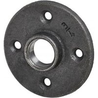 Dolle - Rohrsystem Plate, Wand-/Bodenhalterung, Flansch, schwarz s Regalhalter von DOLLE