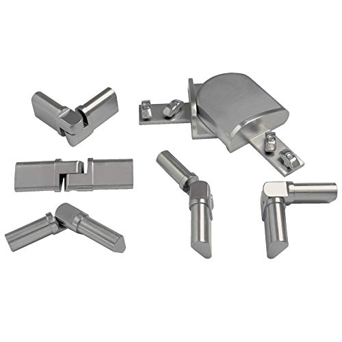 Eckverbindungs-Set/Gelenkverbinder für variable Erweiterung von 1 Aluminiumhandlauf Tropfenform und 5 Aluminiumstäbe von DOLLE