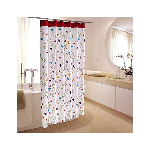 DOLOVE 3D Duschvorhang Für Badewanne Badewannenvorhang Anti-Schimmel Blume Lustiger Duschvorhang Polyester 200x180 cm von DOLOVE