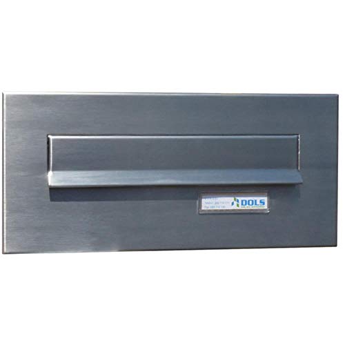 CD-1 Edelstahl Briefkasten Frontplatte mit Namensschild (160x350 mm) - LETTERBOX24.de von DOLS