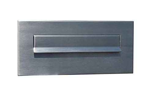 CD-4 Edelstahl Briefkasten Frontplatte ohne Namensschild (160x350 mm) - LETTERBOX24.de von DOLS