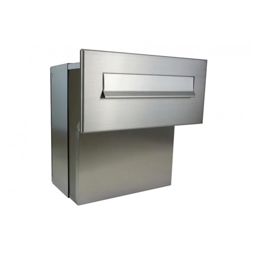 F-04 Mauerdurchwurf Briefkasten komplett aus Edelstahl (Tiefe: 18-27 cm) - LETTERBOX24.de von DOLS