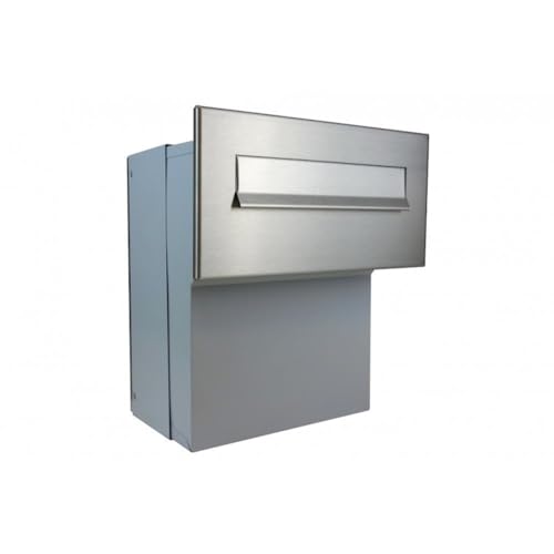 F-046 Edelstahl Mauerdurchwurf Briefkasten (Tiefe: 19-27 cm) - LETTERBOX24.de von DOLS