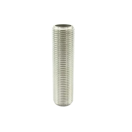 DOLUNTO BSP-Außengewinde 304 Edelstahl-Vollgewinde-Nippel-Rohrverschraubungsverbinder (Size : Length 100mm, Thread Specification : 3/8inch) von DOLUNTO