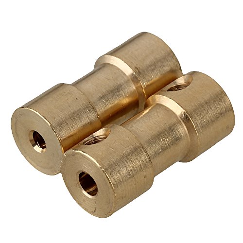 YFCDZVBH 2 Stück Kuppler Feste Messingkupplungswelle for Motorkupplung Anschluss + Schrauben (Inner Diameter : 2mm to 2mm) von DOLUNTO