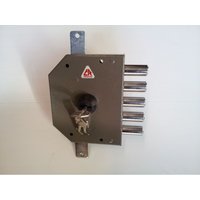 DOM - serratura triplice di sicurezza antifurto con cilindro a pompa cr ART.3200 con chiave von DOM