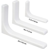 Hochglanz Regal-Träger in weiss 11,5 x 7,8 cm von DOMAX