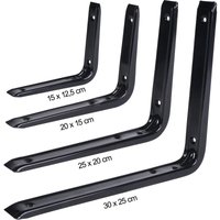 Regalwinkel in schwarz 25 x20 cm von DOMAX