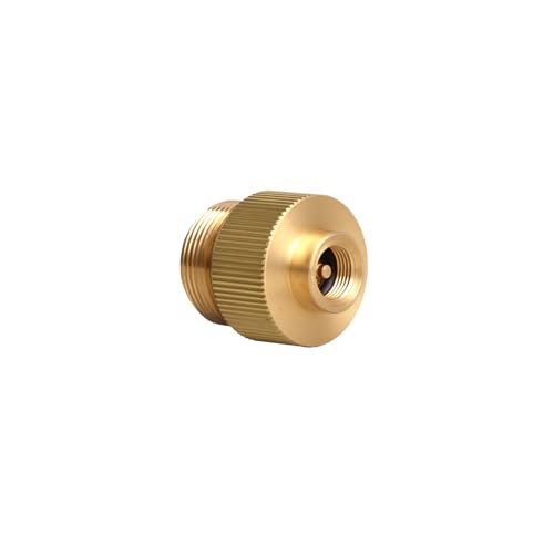 DOMINOX Propangas-zu-Butan-Messing-Adapter, tragbarer Gasherd-Adapter, EN417-Ventileingang und Propangas-Tank von DOMINOX