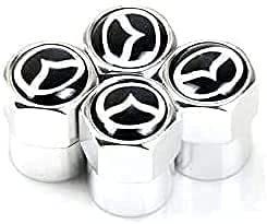 4 Stück Metall Ventilkappen für Mazda 2 Mazda 3 MS Mazda 6 CX-5 CX5 Artzma 6, Stem Luft Kappe, Ventildeckel, Luftventilkappen, Reifenventil Staubkappen, Wasserdicht von DOMINR