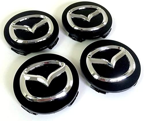 4 Stück Radnabenkappen für Mazda2 Mazda3 Mazda5 Mazda6 Mazda8 56MM, Radnabendeckel, Felgenkappen, Radnabenabdeckung, Felgendeckel, Wasserdicht/Anti-Rost von DOMINR
