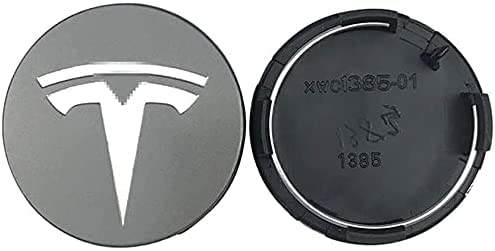 4 Stück Radnabenkappen für Tesla MODEL 3 MODEL S MODEL X 60MM, Radnabendeckel, Felgenkappen, Radnabenabdeckung, Felgendeckel, Wasserdicht/Anti-Rost von DOMINR