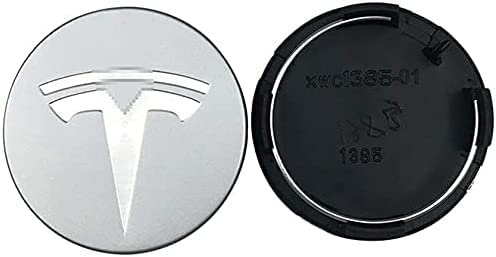 4 Stück Radnabenkappen für Tesla MODEL 3 MODEL S MODEL X 60MM, Radnabendeckel, Felgenkappen, Radnabenabdeckung, Felgendeckel, Wasserdicht/Anti-Rost von DOMINR