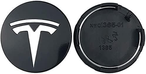 4 Stück Radnabenkappen für Tesla MODEL 3 MODEL S MODEL X 60MM, Radnabendeckel, Felgenkappen, Radnabenabdeckung, Felgendeckel, Wasserdicht/Anti-Rost von DOMINR