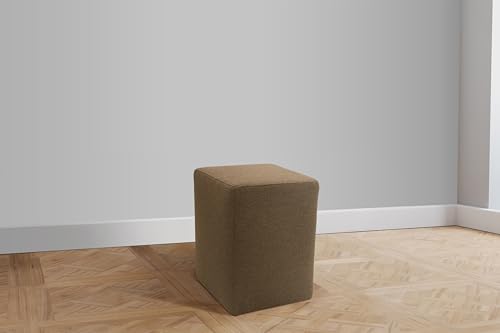 DOMO. Collection Polsterhocker Pontal, Hocker, Rechteckig, Füße mit Filzgleitern, Fußhocker, Polstergarnitur, 38 x 38 x 47 (BxTxH), braun von DOMO Collection GmbH