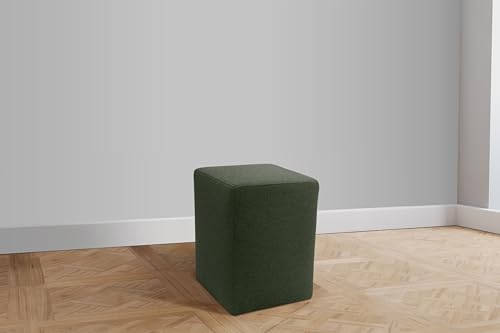 DOMO. Collection Polsterhocker Pontal, Hocker, Rechteckig, Füße mit Filzgleitern, Fußhocker, Polstergarnitur, 38 x 38 x 47 (BxTxH), grün von DOMO Collection GmbH