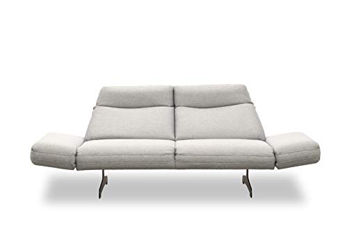 DOMO. Collection Sofa Arezzo, elegante Designer Couch mit Relaxfunktion, 2er Polster, 2,5-Sitzer, grau, 239x99x94 von DOMO. collection