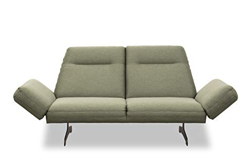 DOMO. Collection Sofa Arezzo, elegante Designer Couch mit Relaxfunktion, 2er Polster, 2,5-Sitzer, grün, 239x99x94 von DOMO. collection
